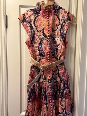 zimmermann sueded asymmetric wrap silk mini dress Zimmermann - Sueded Asymmetric Wrap Dress Indigo